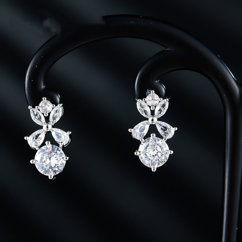New Women's Ornament Bridal Necklace Earrings Jewelry Suit - Luzilly Bridal & Apparel
