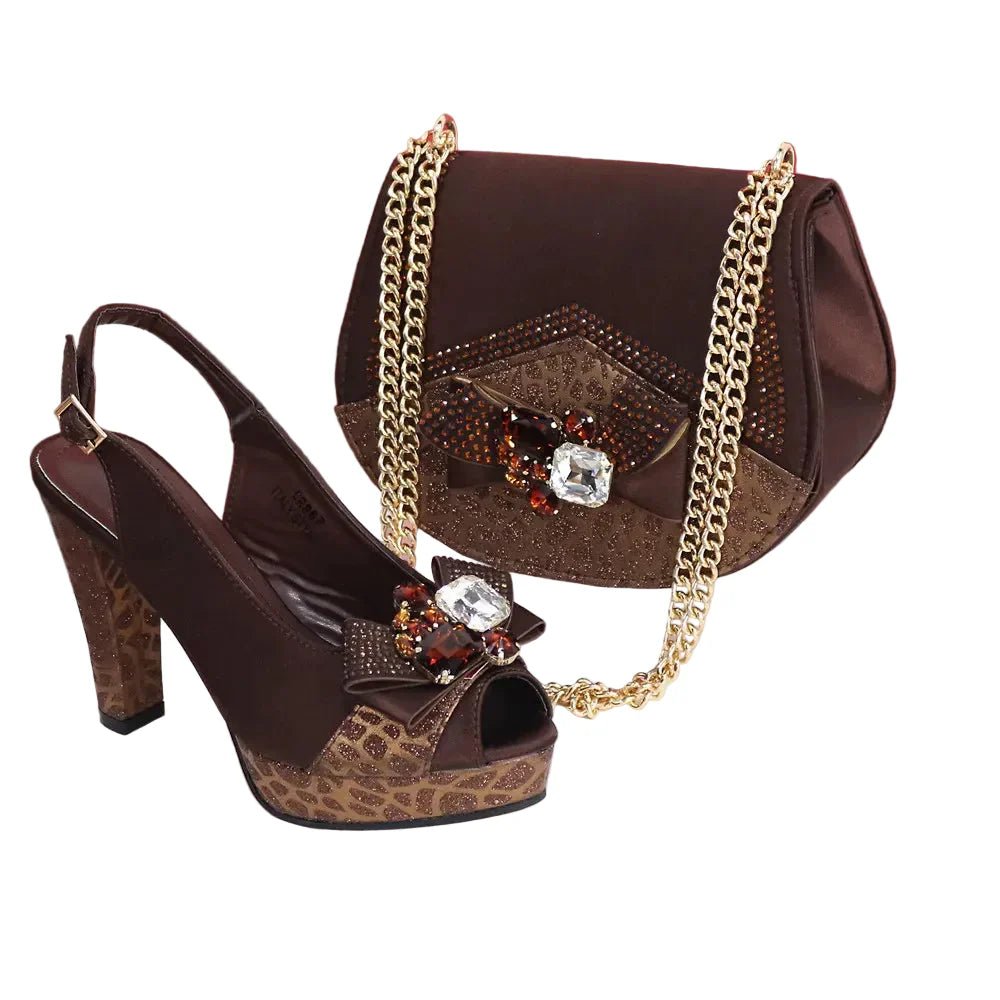 Newest Pumps Women High Heels Shoes and Bags Set JNB54 - Luzilly Bridal & Apparel