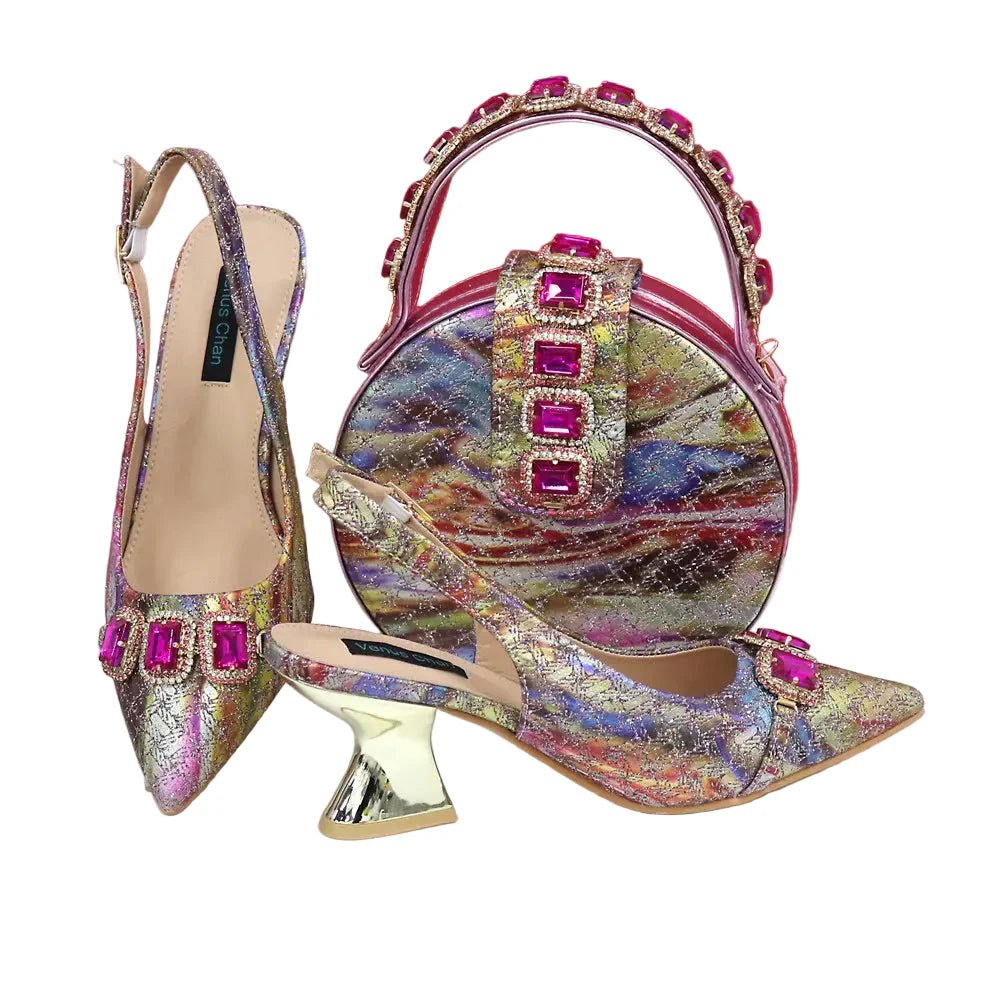 Newest Style Platform Shoes and Matching Bag Set JH654 - Luzilly Bridal & Apparel