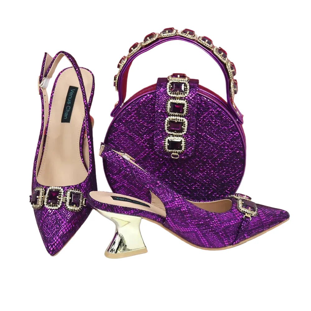 Newest Style Platform Shoes and Matching Bag Set JH654 - Luzilly Bridal & Apparel