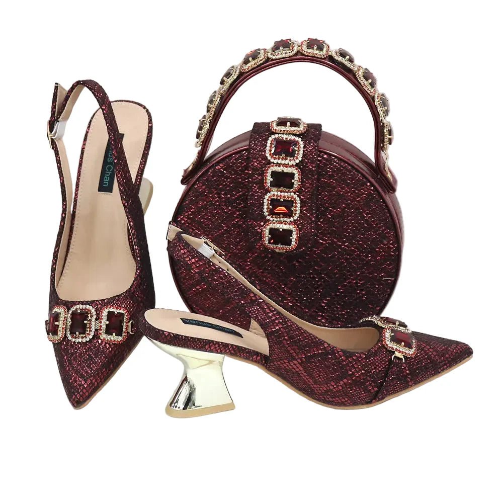 Newest Style Platform Shoes and Matching Bag Set JH654 - Luzilly Bridal & Apparel