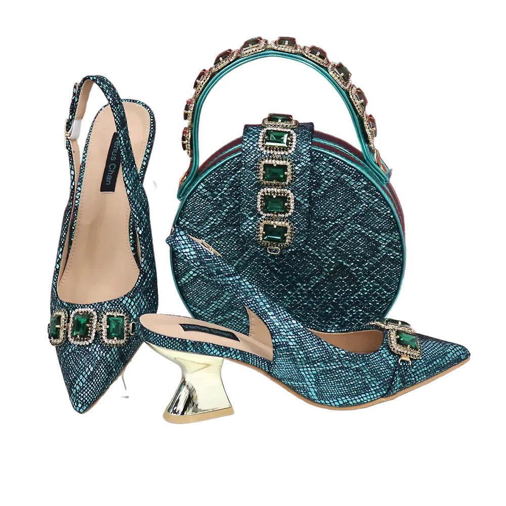 Newest Style Platform Shoes and Matching Bag Set JH654 - Luzilly Bridal & Apparel