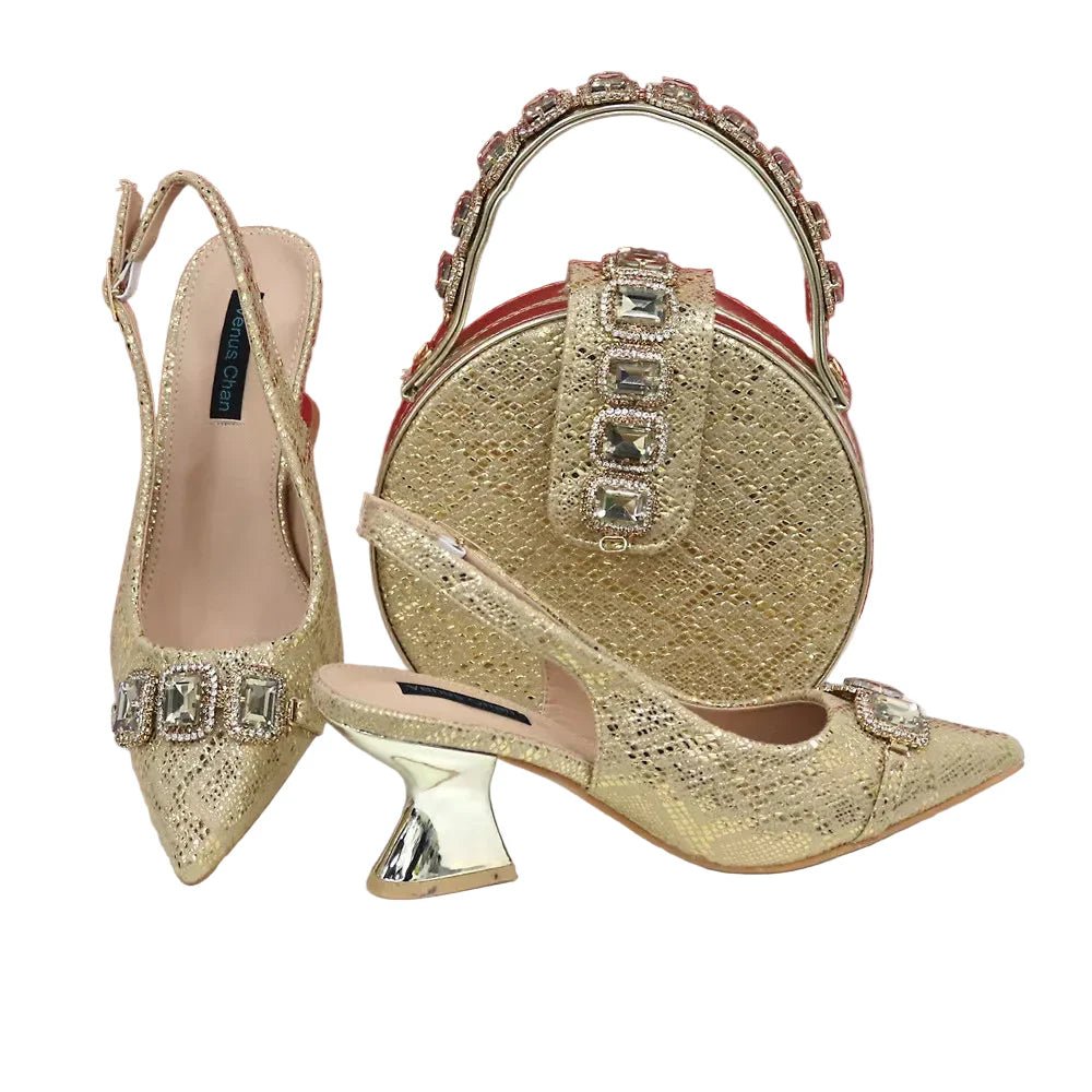Newest Style Platform Shoes and Matching Bag Set JH654 - Luzilly Bridal & Apparel