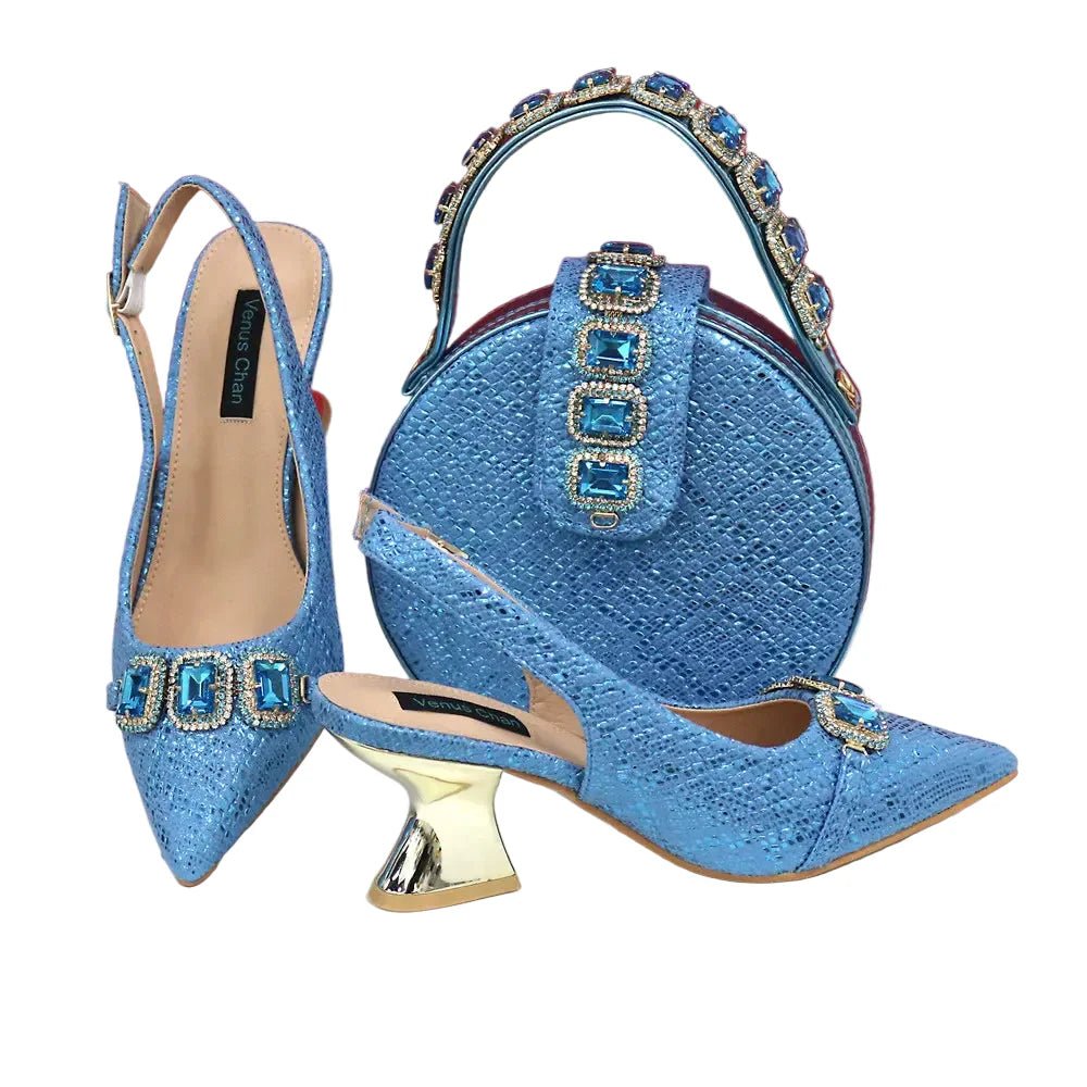Newest Style Platform Shoes and Matching Bag Set JH654 - Luzilly Bridal & Apparel