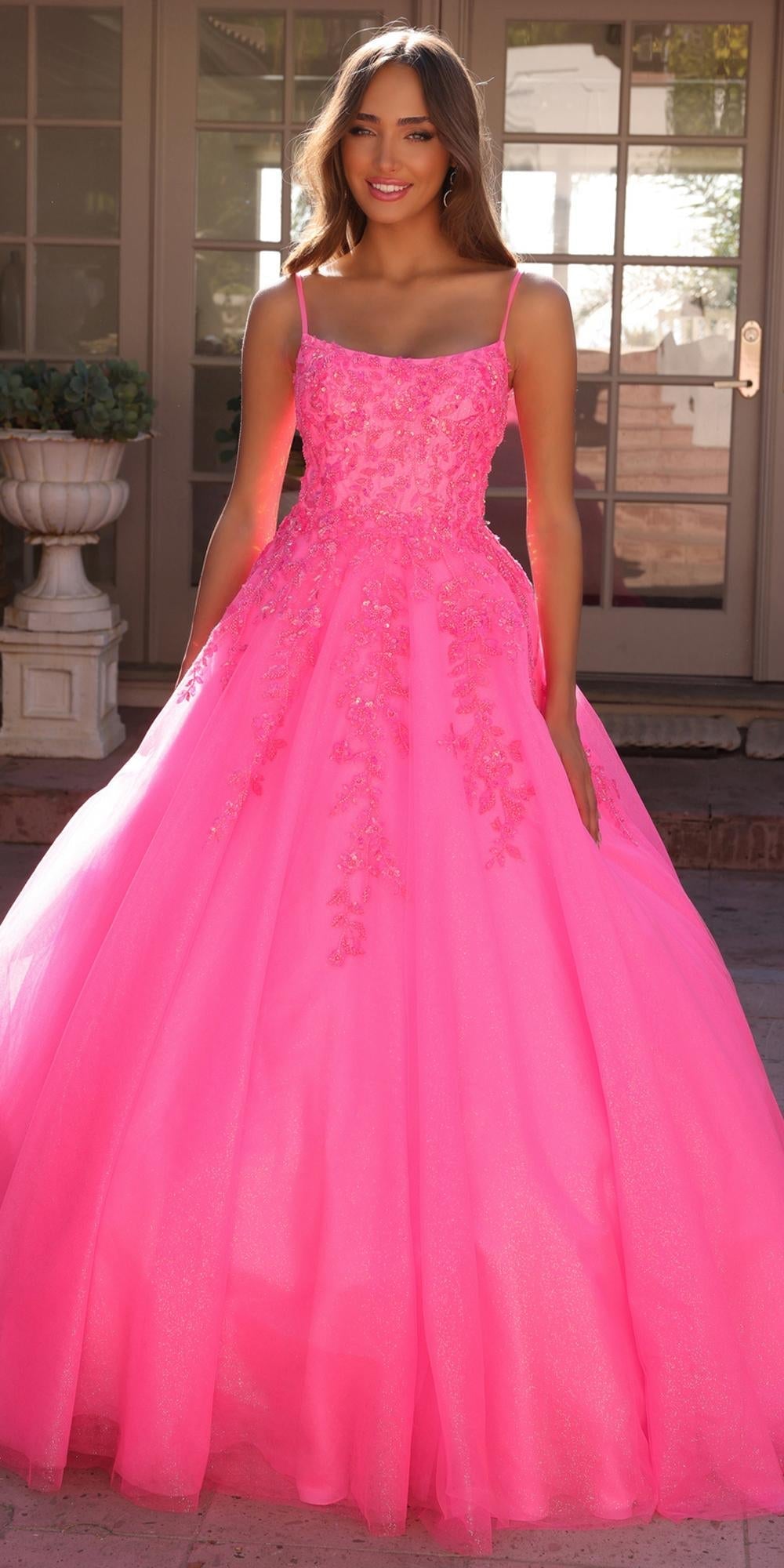 Nox Anabel H1464 Square Neck Poofy A-Line Quinceanera Gown - Luzilly Bridal & Apparel