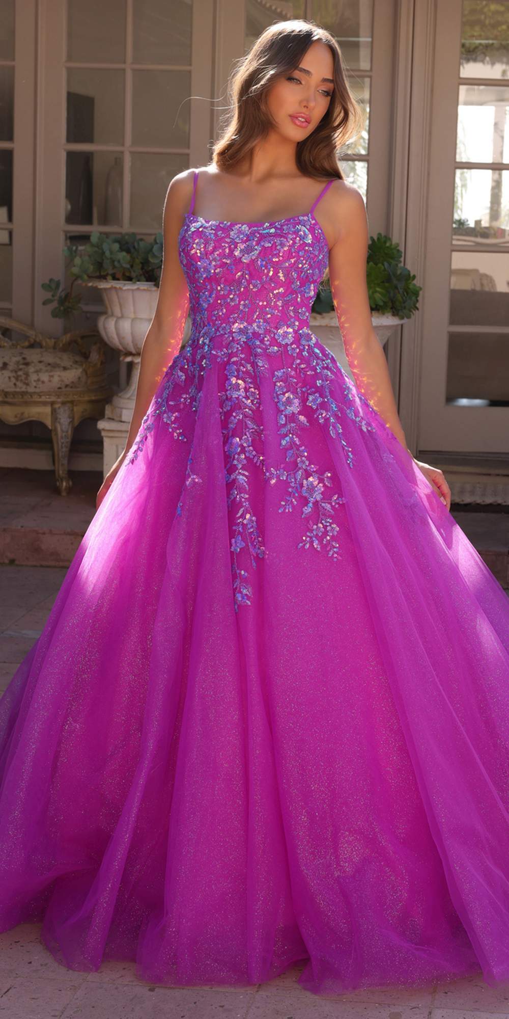 Nox Anabel H1464 Square Neck Poofy A-Line Quinceanera Gown - Luzilly Bridal & Apparel