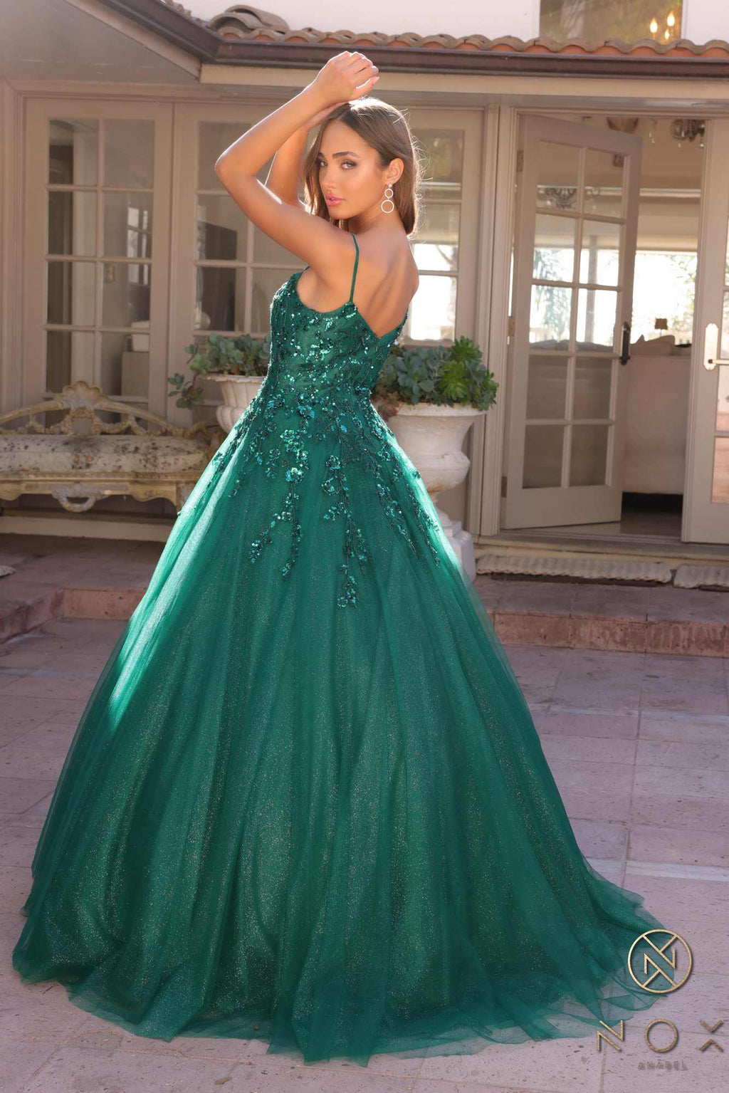 Nox Anabel H1464 Square Neck Poofy A-Line Quinceanera Gown - Luzilly Bridal & Apparel
