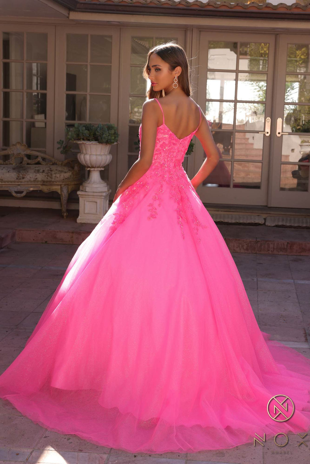 Nox Anabel H1464 Square Neck Poofy A-Line Quinceanera Gown - Luzilly Bridal & Apparel