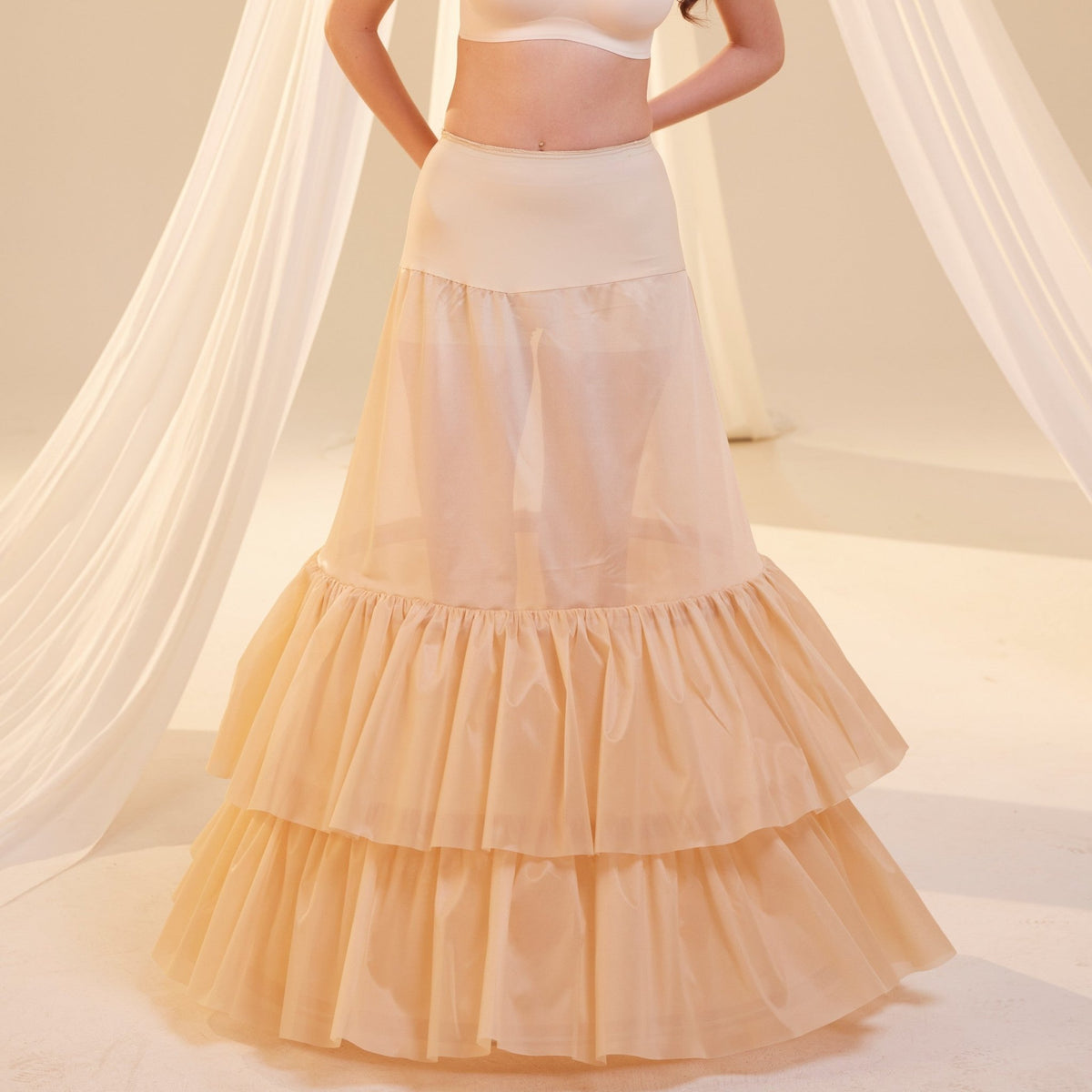 Nude Trumpet 3-Hoop Petticoat - Luzilly Bridal & Apparel