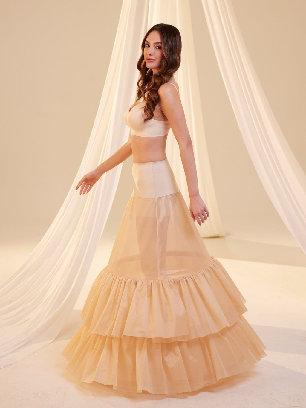 Nude Trumpet 3-Hoop Petticoat - Luzilly Bridal & Apparel
