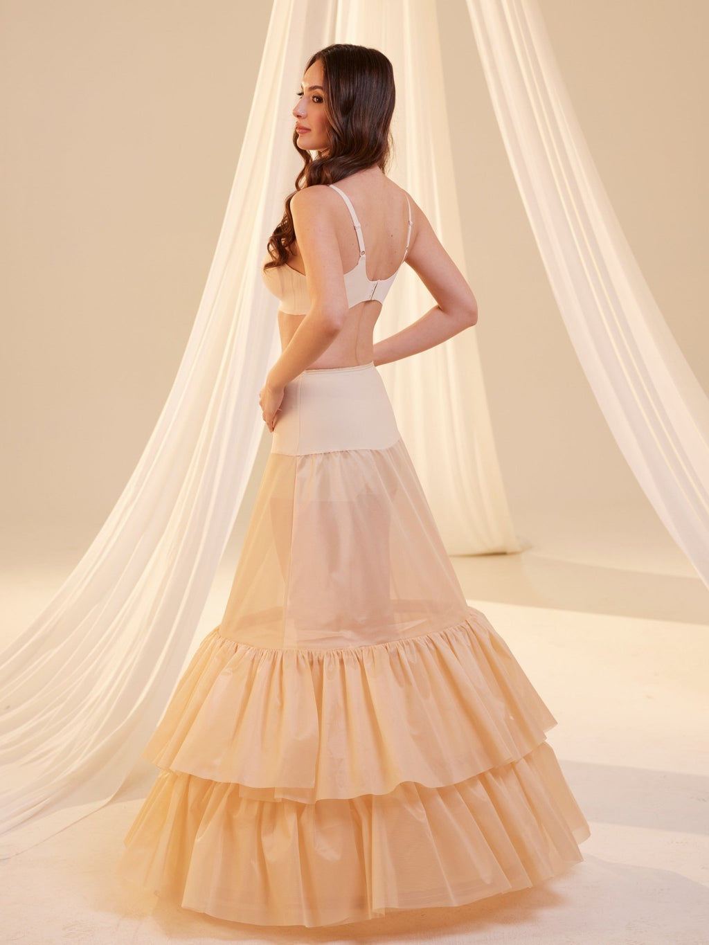 Nude Trumpet 3-Hoop Petticoat - Luzilly Bridal & Apparel