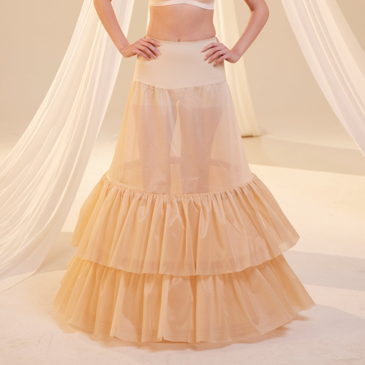 Nude Trumpet 3-Hoop Petticoat - Luzilly Bridal & Apparel