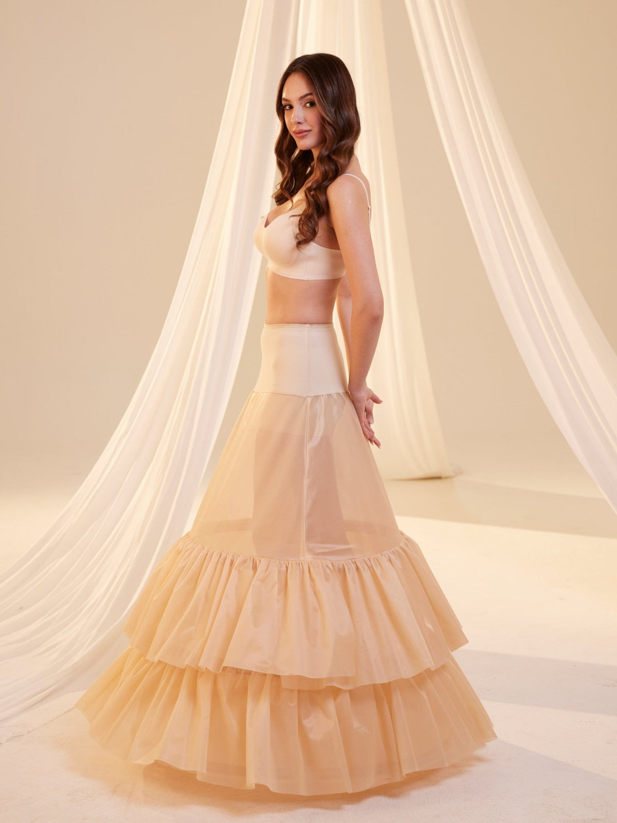 Nude Trumpet 3-Hoop Petticoat - Luzilly Bridal & Apparel