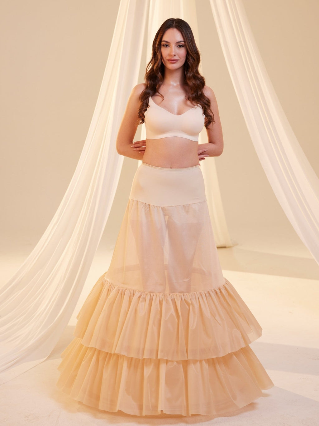 Nude Trumpet 3-Hoop Petticoat - Luzilly Bridal & Apparel