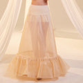Nude Trumpet Petticoat Skirt with Waist Corsage , Bridal Crinoline Slip - Luzilly Bridal & Apparel