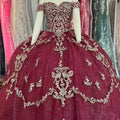 Off-Shoulder Corset-Back Quinceañera Gown - Luzilly Bridal & Apparel