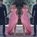 Off-Shoulder Lace Appliqué A-Line Bridesmaid Dress - Luzilly Bridal & Apparel