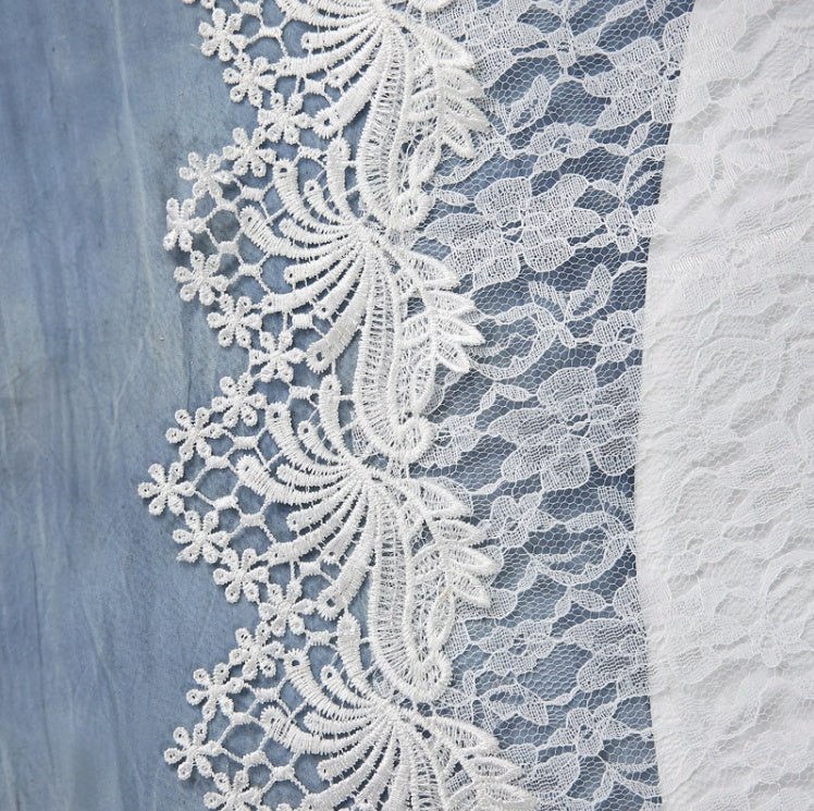 Off-Shoulder Lace Fishtail Wedding Dress - Luzilly Bridal & Apparel