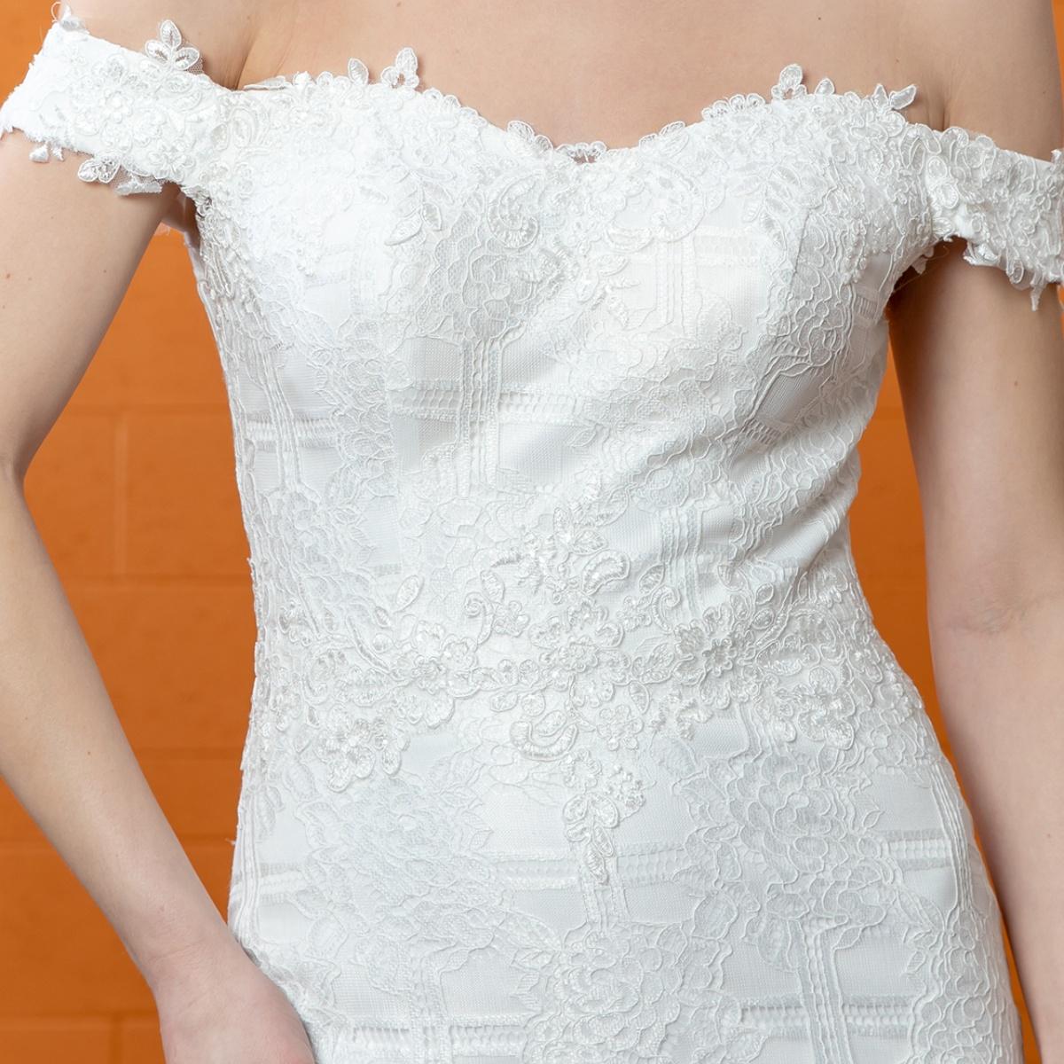 Off-Shoulder Mermaid Wedding Gown - Luzilly Bridal & Apparel