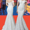 Off-Shoulder Mermaid Wedding Gown - Luzilly Bridal & Apparel