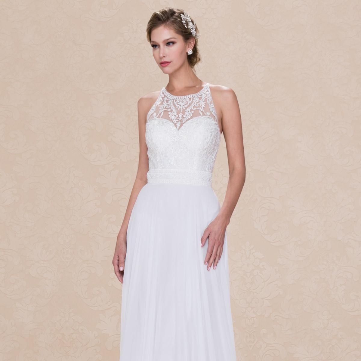 Off-Shoulder Minimalist Evening Gown - Luzilly Bridal & Apparel