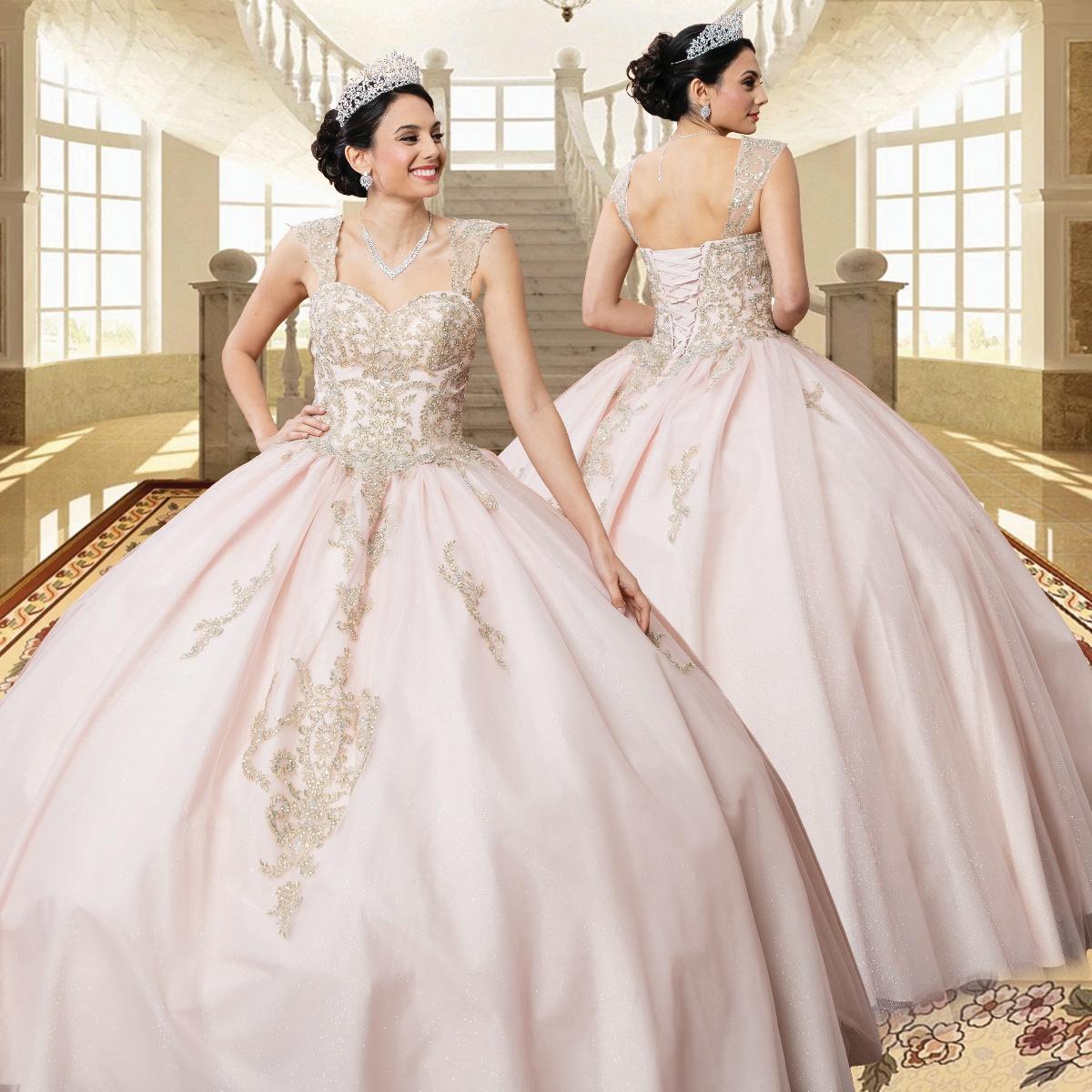 Off-Shoulder Rhinestone Party Gown - Luzilly Bridal & Apparel