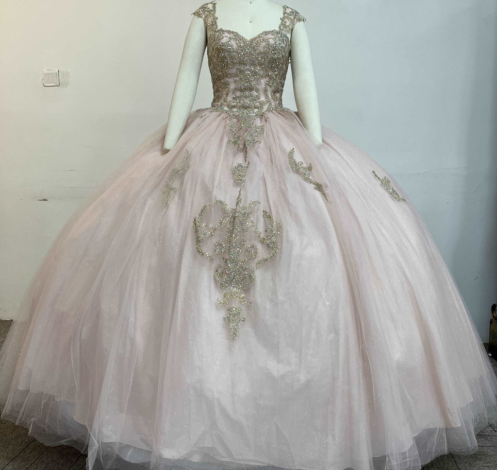 Off-Shoulder Rhinestone Party Gown - Luzilly Bridal & Apparel