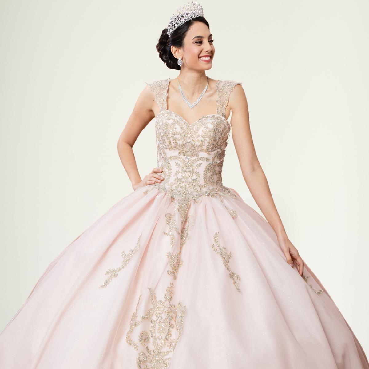 Off-Shoulder Rhinestone Party Gown - Luzilly Bridal & Apparel