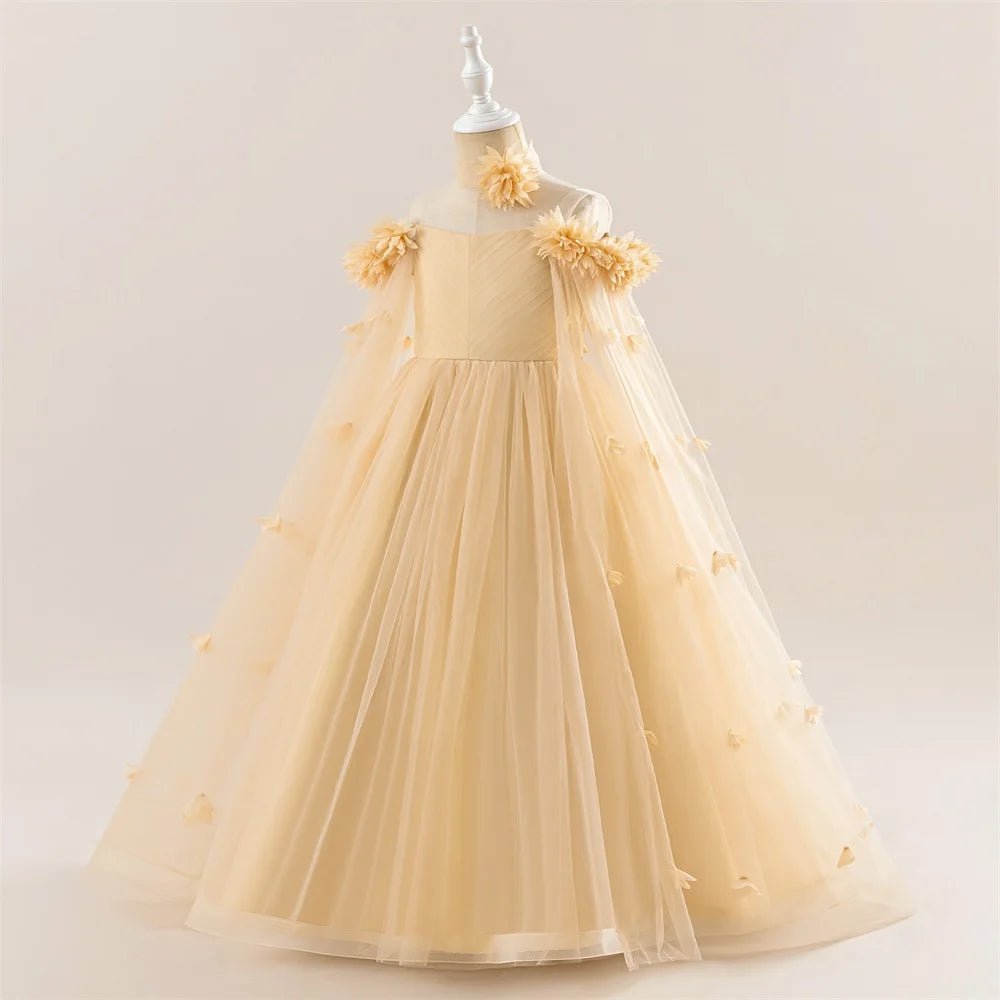 Off-Shoulder Tulle Junior Bridesmaid Dress - Luzilly Bridal & Apparel