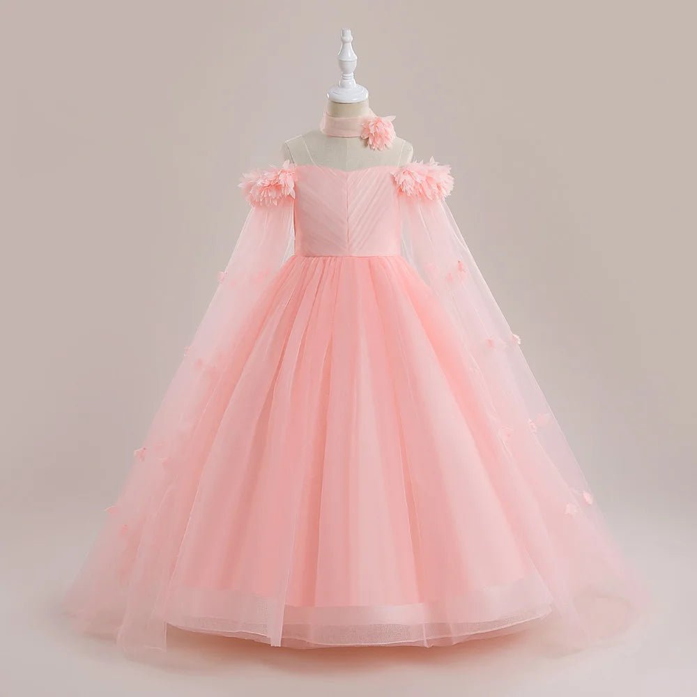 Off-Shoulder Tulle Junior Bridesmaid Dress - Luzilly Bridal & Apparel