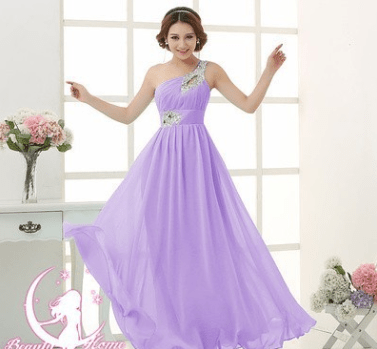 One-Shoulder Bridesmaid & Evening Dress - Luzilly Bridal & Apparel