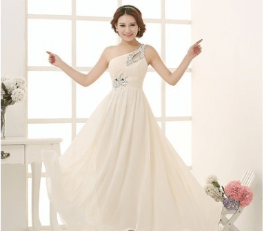 One-Shoulder Bridesmaid & Evening Dress - Luzilly Bridal & Apparel
