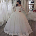 One-Shoulder Lace Wedding Dress - Luzilly Bridal & Apparel
