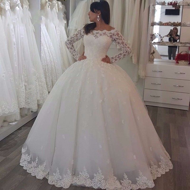 One-Shoulder Lace Wedding Dress - Luzilly Bridal & Apparel