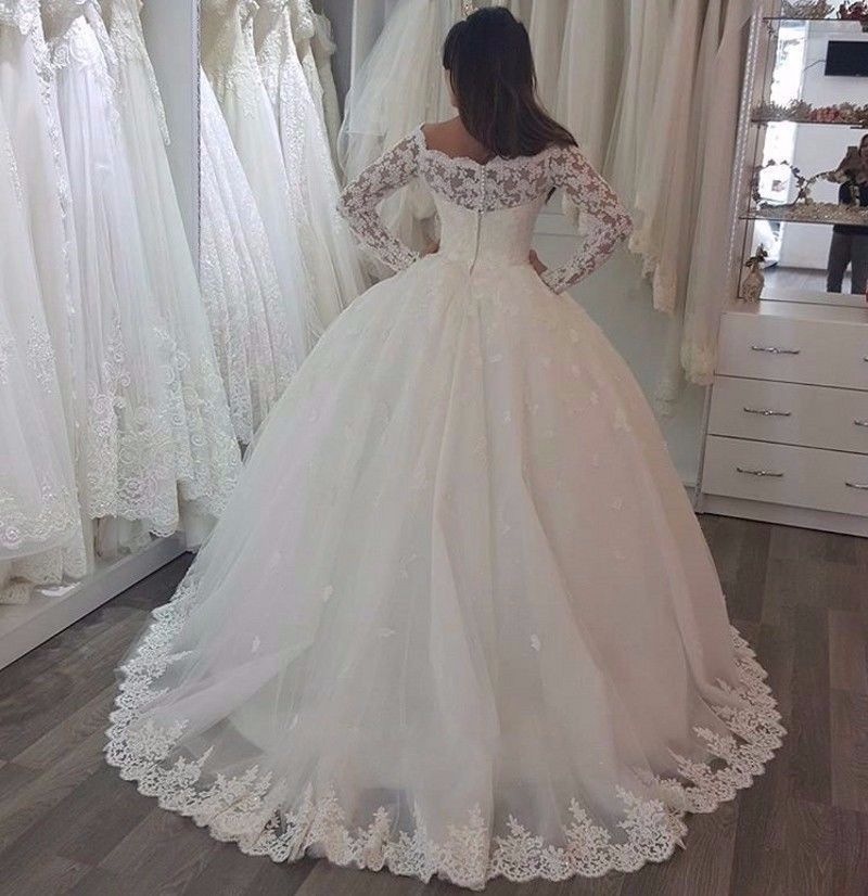 One-Shoulder Lace Wedding Dress - Luzilly Bridal & Apparel