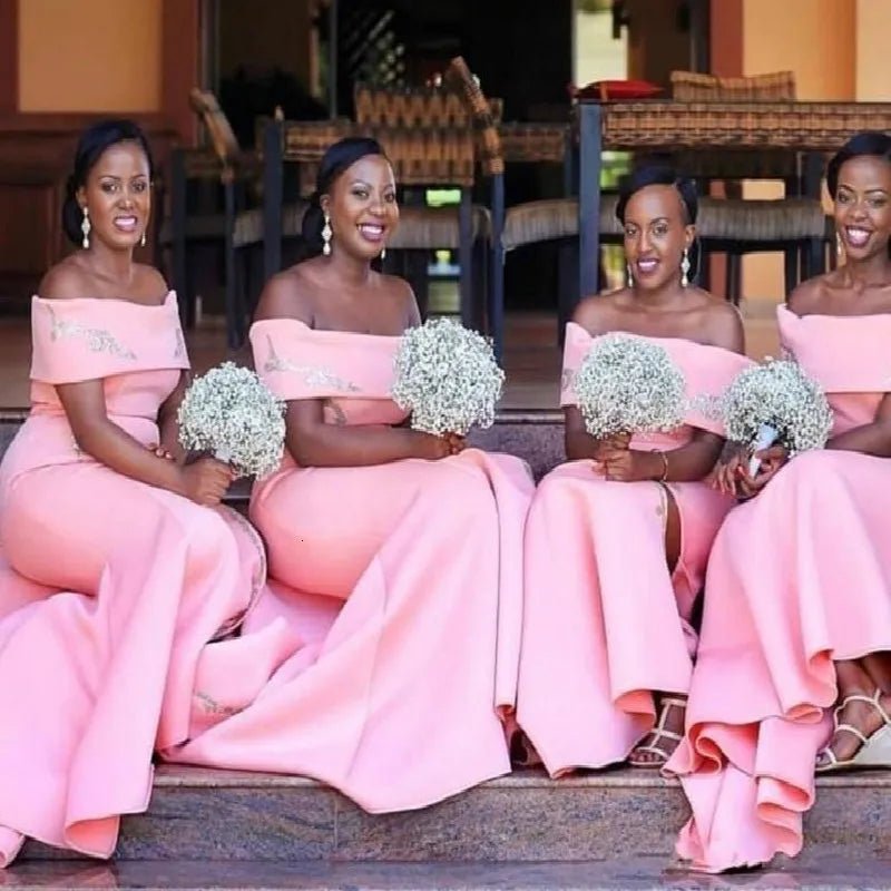 One-Shoulder Mermaid Bridesmaid Dress - Luzilly Bridal & Apparel