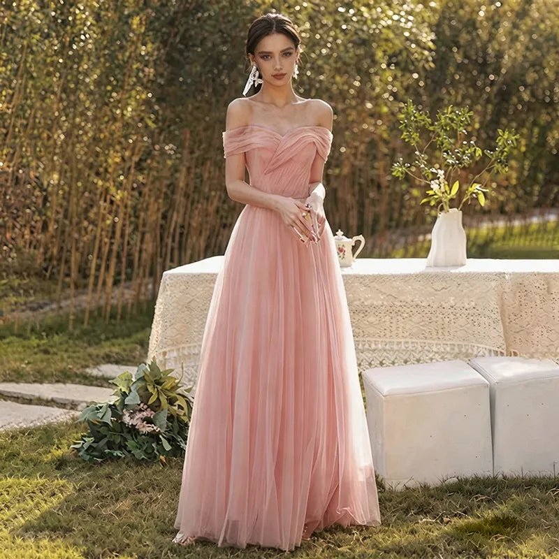 One-Shoulder Puff-Sleeve A-Line Bridesmaid Dress - Luzilly Bridal & Apparel
