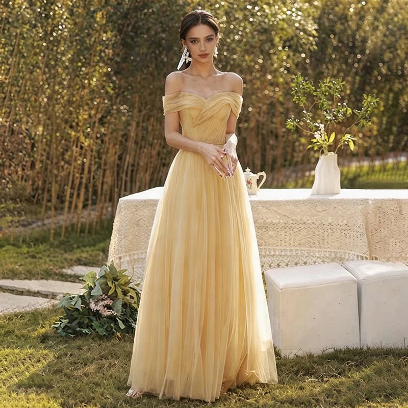 One-Shoulder Puff-Sleeve A-Line Bridesmaid Dress - Luzilly Bridal & Apparel