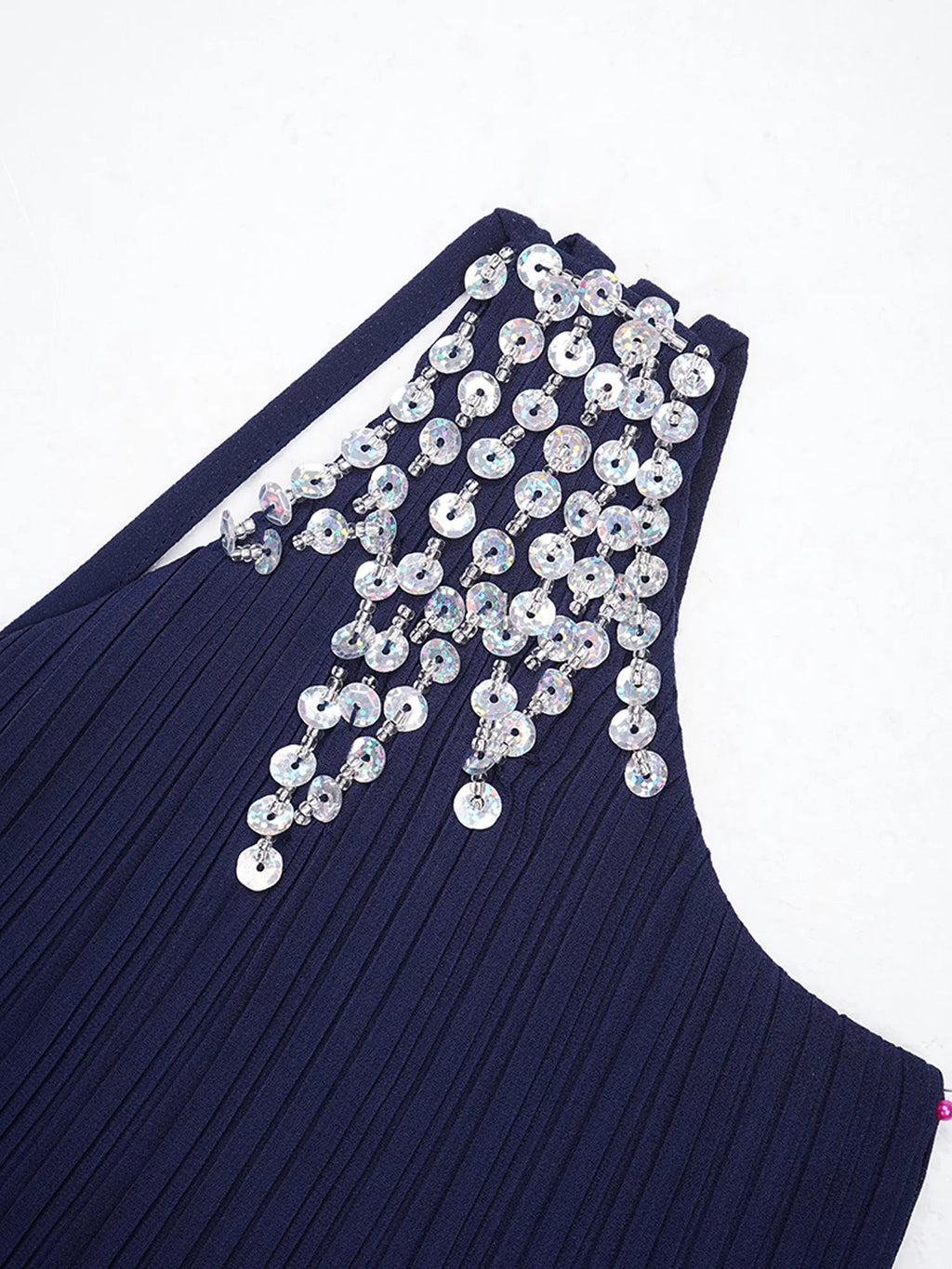 One-Shoulder Ruched Sequin High-Low Girls Gown - Luzilly Bridal & Apparel