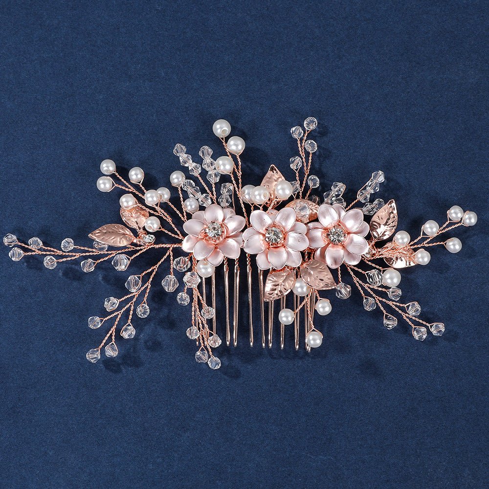 Original Design Bride Headwear, Hanfu Hair Accessories, Wedding Dress Accessories, Handmade Pearl Pan Hair Insertion Comb, Beautiful Hair Comb - Luzilly Bridal & Apparel