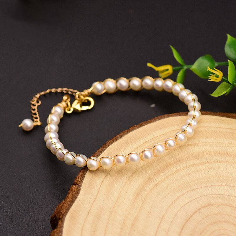 Original Natural Fresh Water Pearl Adjustable Bracelets For Women Gift Bracelet Femme Fine Jewelry - Luzilly Bridal & Apparel