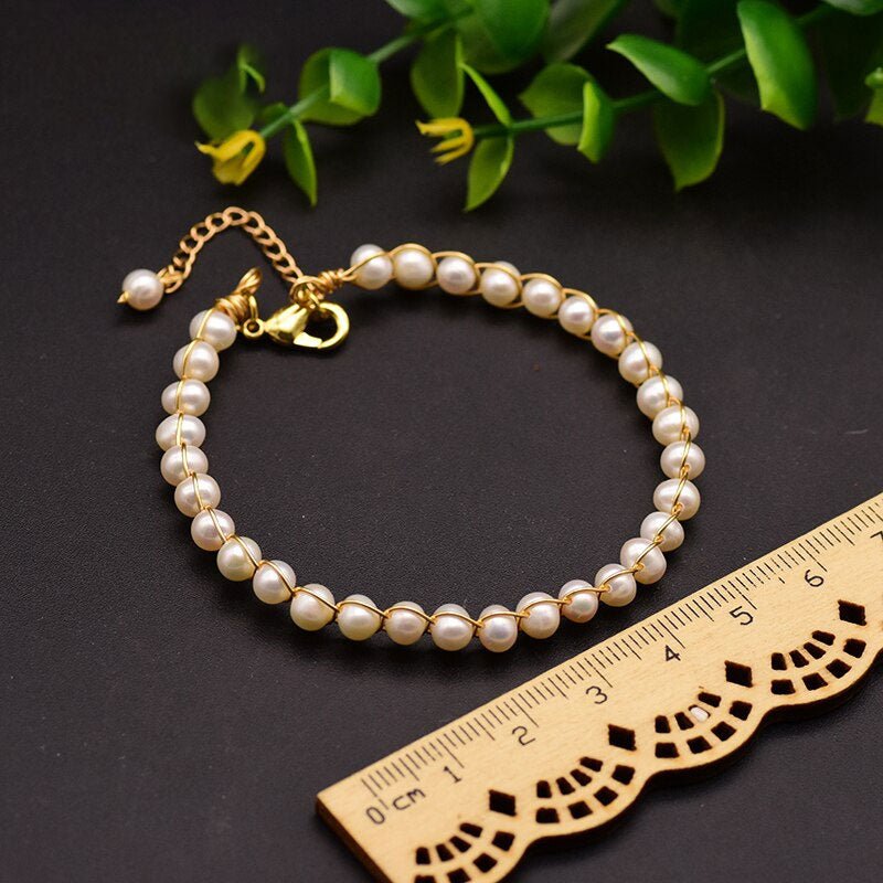 Original Natural Fresh Water Pearl Adjustable Bracelets For Women Gift Bracelet Femme Fine Jewelry - Luzilly Bridal & Apparel