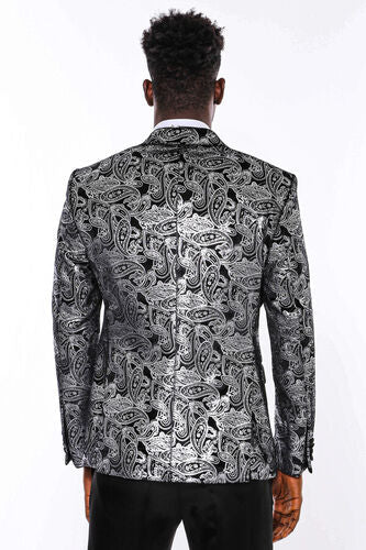 Paisley Velvet Slim-Fit Dinner Jacket - Luzilly Bridal & Apparel
