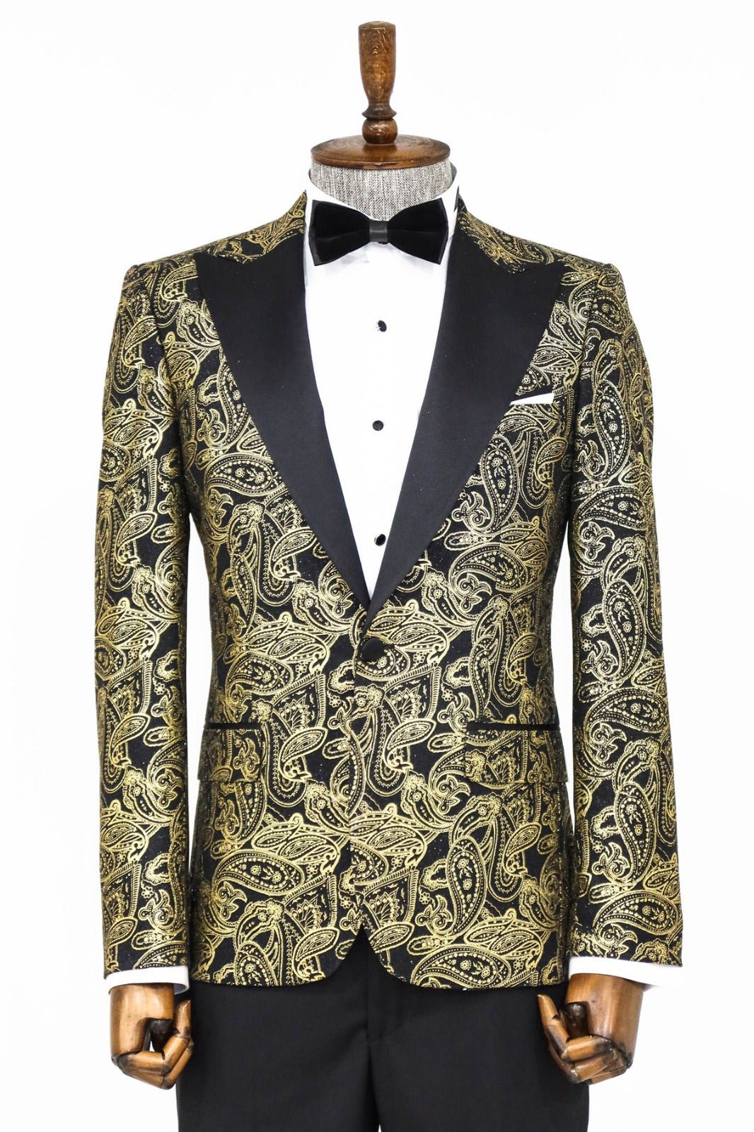 Paisley Velvet Slim-Fit Dinner Jacket - Luzilly Bridal & Apparel