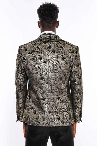 Paisley Velvet Slim-Fit Dinner Jacket - Luzilly Bridal & Apparel