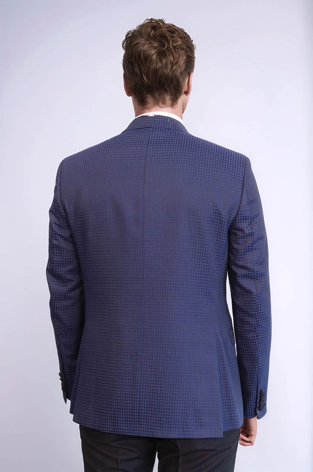 Patterned Jacket Navy Blue Tuxedo | Wessi - Luzilly Bridal & Apparel