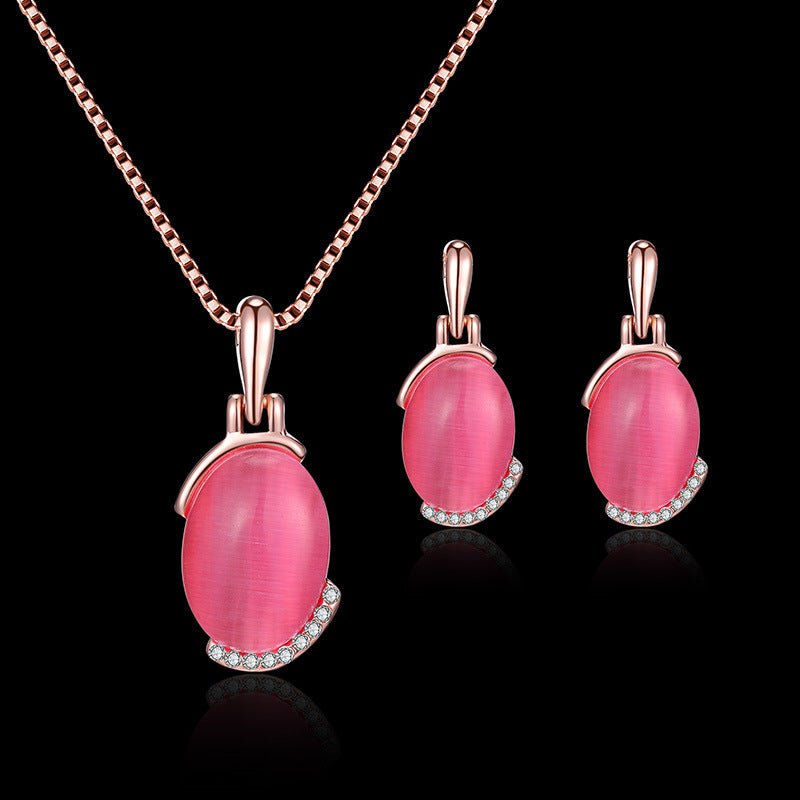 Peacock Opal Bridal Jewelry Set - Luzilly Bridal & Apparel