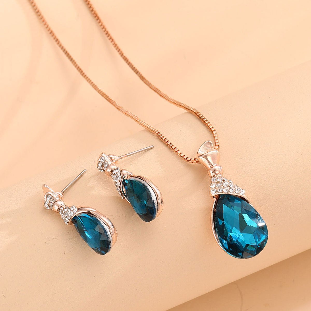 Peacock Opal Bridal Jewelry Set - Luzilly Bridal & Apparel