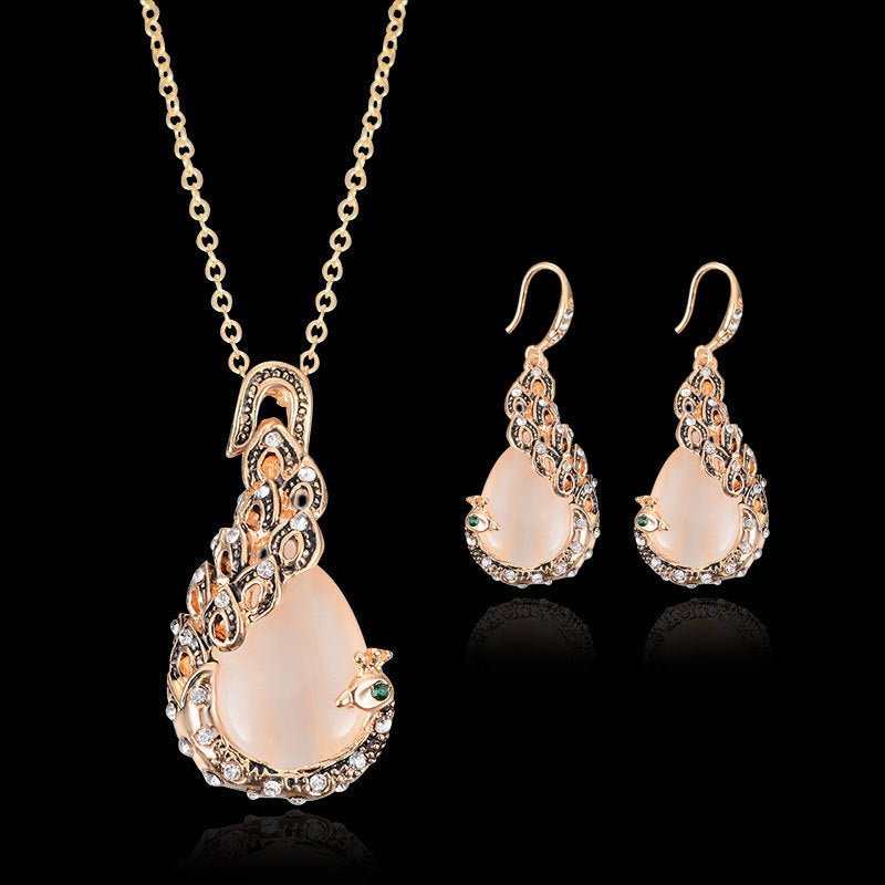 Peacock Opal Bridal Jewelry Set - Luzilly Bridal & Apparel