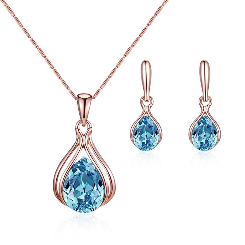 Peacock Opal Bridal Jewelry Set - Luzilly Bridal & Apparel